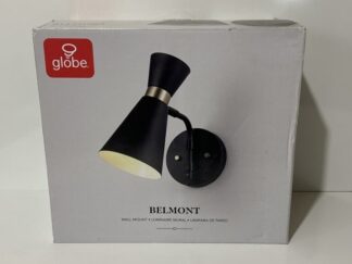 Globe Belmont Wall Sconce Black Matte