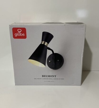 Globe Belmont Wall Sconce Black Matte