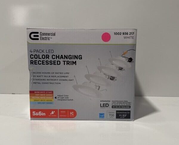 Color Changing Recessed Trim 4 Pack LED