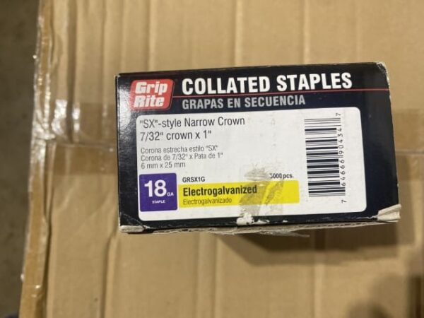 Grip-Rite 1 in. 18-Gauge Galvanized SX-Style Narrow Crown Staples (5,000 Per Box) - Image 5