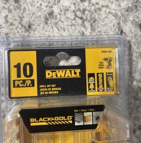 DEWALT Black and Gold Twist Drill Bit Set (10-Piece) - Image 4