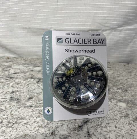 Glacier Bay 3 Spray Fixed Shower Head in Chrome