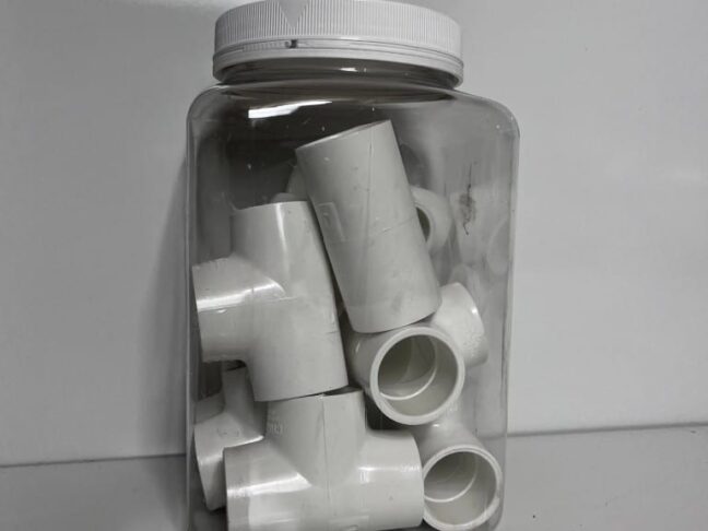 Charlotte Pipe 1" PVC Tee Fitting 10-Pack | Schedule 40 Slip x Slip x Slip