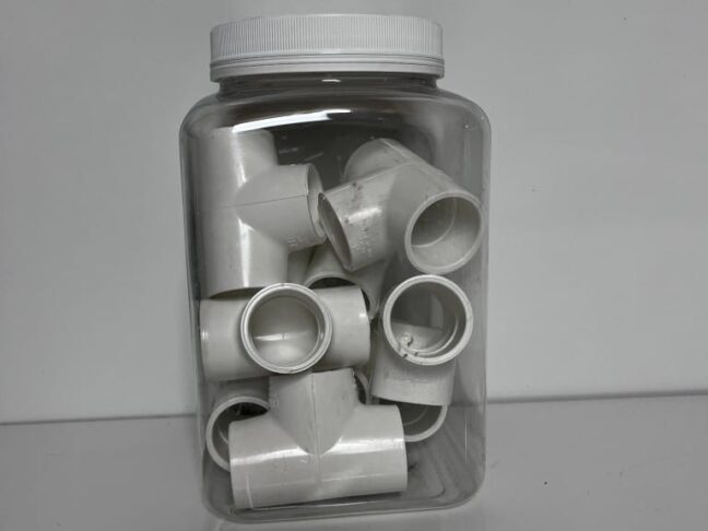 Charlotte Pipe 1" PVC Tee Fitting 10-Pack | Schedule 40 Slip x Slip x Slip - Image 2