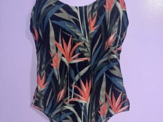 Kona Sol Tropical Print One Piece Swimsuit Size M