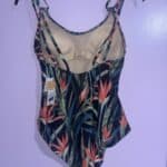 Kona Sol Tropical Print One Piece Swimsuit Size M