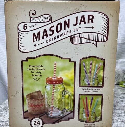 6 Piece Mason Jar Drinkware Set - Image 4