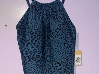 Kona Sol Womens High Neck Animal Print Tankini Top Size X