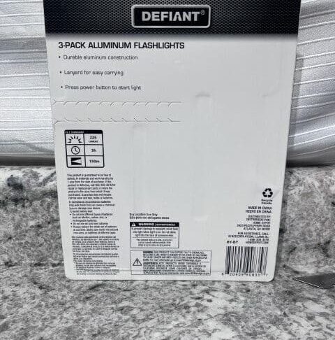 Defiant 3 Pack Aluminum Flash Lights - Image 2