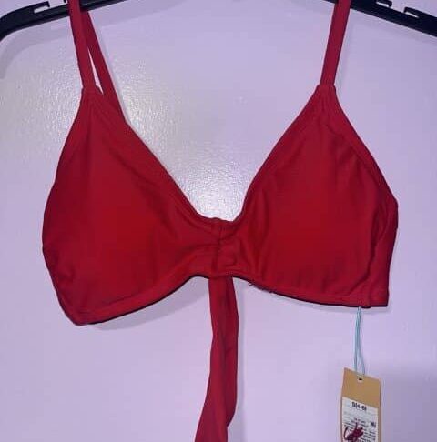 Kona Sol Red Bikini Top Size S (4-6)