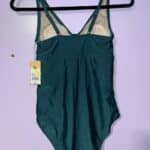 Kona Sol Green One Piece Front Knot Bathing Suit Size M 8-10