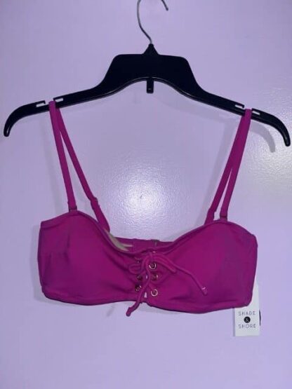 Shade & Shore Lace-Up Pink Bikini Top Size M