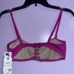 Shade & Shore Lace-Up Pink Bikini Top Size M