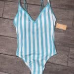 Kona Sol One Piece Turquoise Bathing Suit Size M