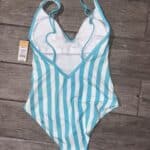 Kona Sol One Piece Turquoise Bathing Suit Size M