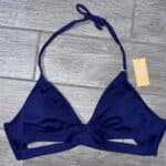 Kona Sol Blue Open Cross Bikini Top Size XL