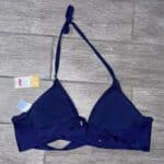 Kona Sol Blue Open Cross Bikini Top Size XL