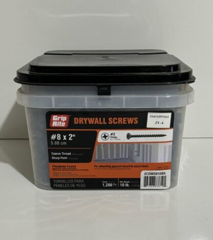 Grip Rite Drywall Screws #8 x 2 inch coarse thread