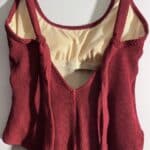 Kona Sol Women's Pucker Square Neck Swimsuit Burgundy Tie Back