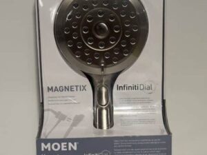 MOEN Verso Magnetix 8-Spray Patterns Wall Mount Handheld Shower Head Infiniti Dial in Brushed Nickel