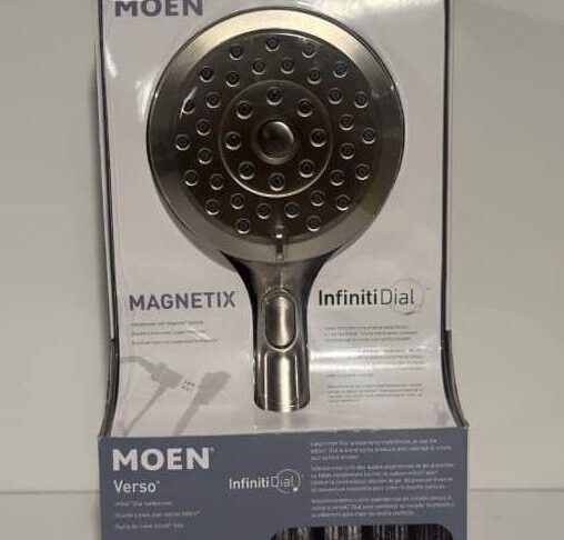 MOEN Verso Magnetix 8-Spray Patterns Wall Mount Handheld Shower Head Infiniti Dial in Brushed Nickel
