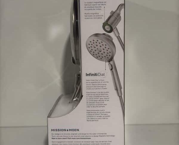MOEN Verso Magnetix 8-Spray Patterns Wall Mount Handheld Shower Head Infiniti Dial in Brushed Nickel - Image 10