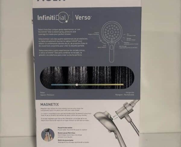 MOEN Verso Magnetix 8-Spray Patterns Wall Mount Handheld Shower Head Infiniti Dial in Brushed Nickel - Image 9