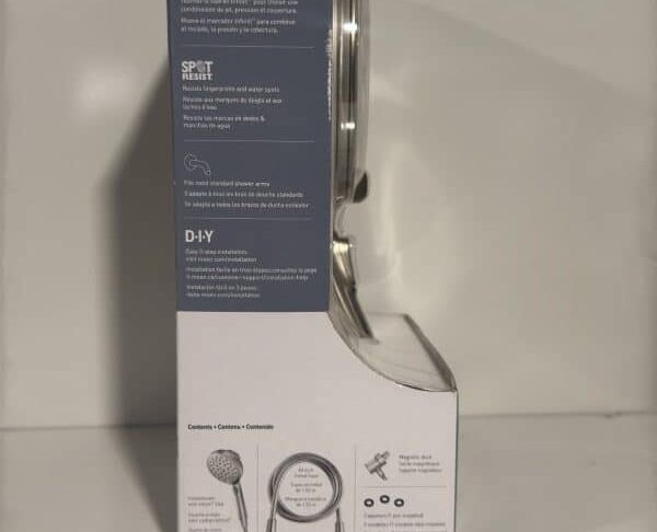 MOEN Verso Magnetix 8-Spray Patterns Wall Mount Handheld Shower Head Infiniti Dial in Brushed Nickel - Image 8