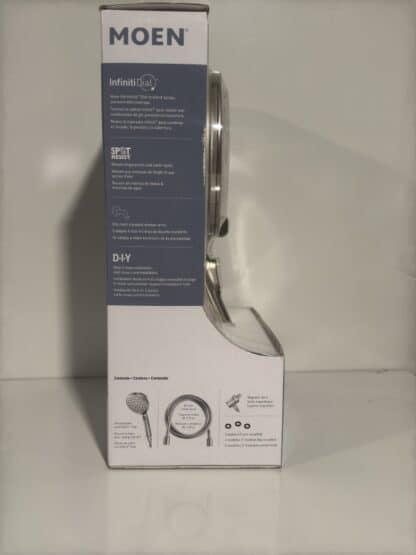 MOEN Verso Magnetix 8-Spray Patterns Wall Mount Handheld Shower Head Infiniti Dial in Brushed Nickel - Image 7