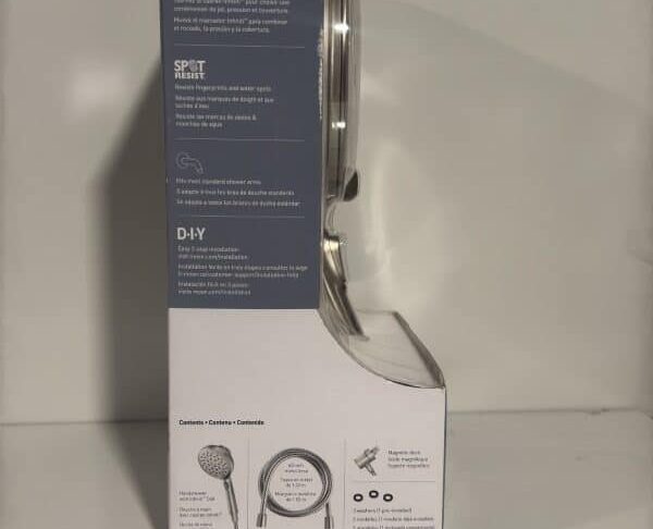 MOEN Verso Magnetix 8-Spray Patterns Wall Mount Handheld Shower Head Infiniti Dial in Brushed Nickel - Image 7