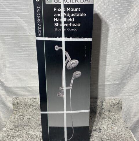 Glacier Bay 6 Spray Wall Bar Rain Can Showerhead
