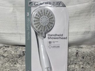 Glacier Bay 3 Spray Wall Mount Handheld Shower Head White