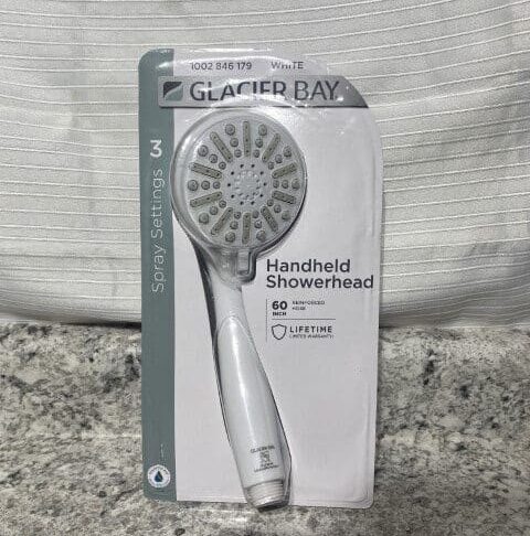 Glacier Bay 3 Spray Wall Mount Handheld Shower Head White