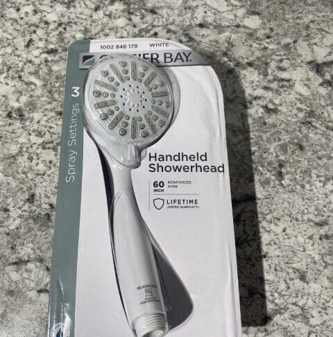 Glacier Bay 3 Spray Wall Mount Handheld Shower Head White - Image 3