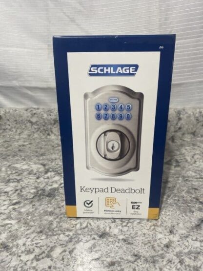 Schlage Camelot Satin Nickel Electronic Keypad Deadbolt On Sale