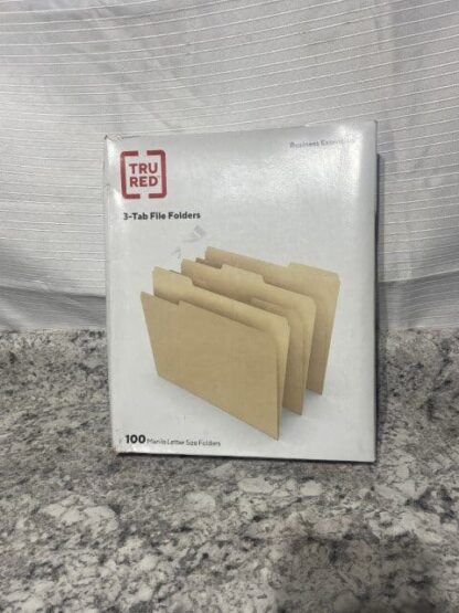 TRU Red 3 Tab Manila Folders