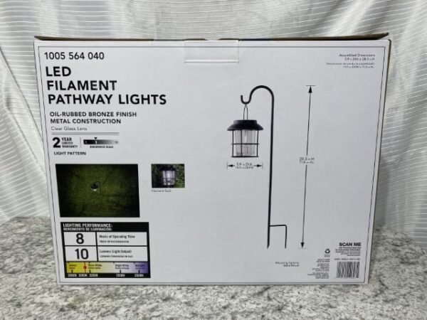 Hampton Bay Bronze Shepherds Hook Outdoor Solar LED Light - Image 3