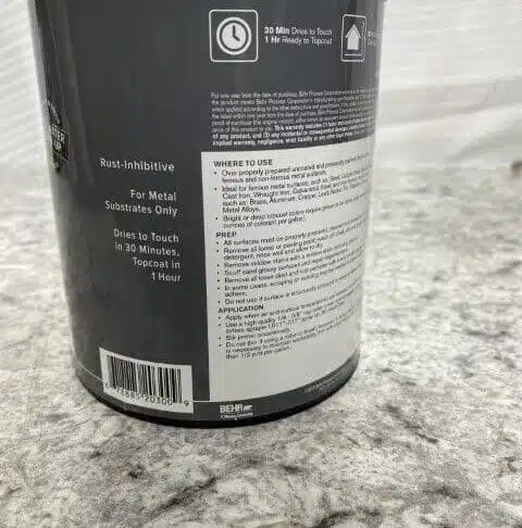 BEHR Metal Primer Paint 1QT - Image 3