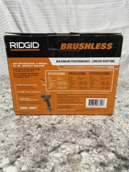 Ridgid 18V 4 Mode Impact Driver