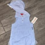 Cat & Jack Newborn Shark Romper Outfit Size 3-6M stained with ink