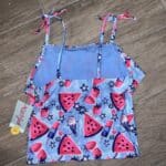 Cat & Jack Summer Watermelon Swimsuit Top Size S 6/6x