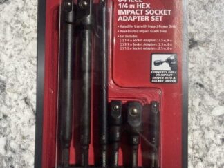 Husky 6 Piece Hex Impact Socket Adapter Set 1/4 Inch