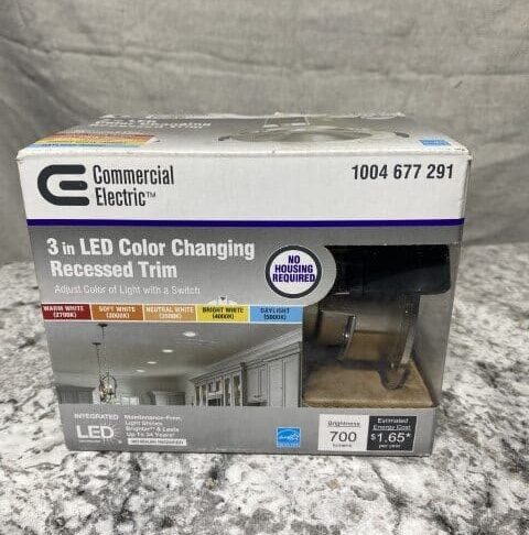 Commercial Electric 3 Inch LED Color Changing Recessed Trim - Image 4