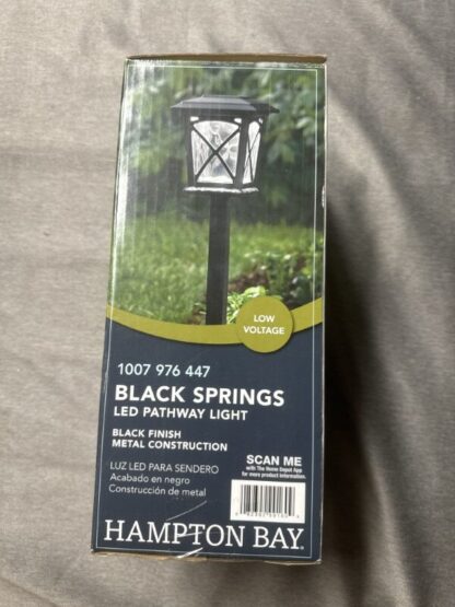 Hampton Bay Black Springs LED Pathway Light Low Voltage - Image 3