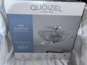 Quoizel Tango 3 Light Semi Flush Mount Light