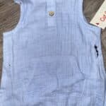 Cat & Jack Newborn Shark Romper Outfit Size 3-6M stained with ink