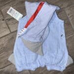 Cat & Jack Newborn Shark Romper Outfit Size 3-6M stained with ink