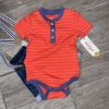 Cat and Jack Baby Boy's Outfit Short Sleeve Denim Shorts With Suspenders Size 6-9M - Image 3