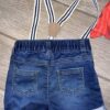 Cat & Jack Baby Boy's Outfit Short Sleeve Denim Shorts With Suspenders Size 6-9M
