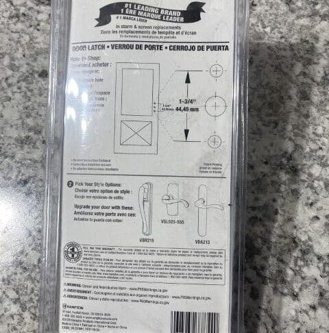 Wright White Pull Handle Screen & Storm Door Latch - Image 2